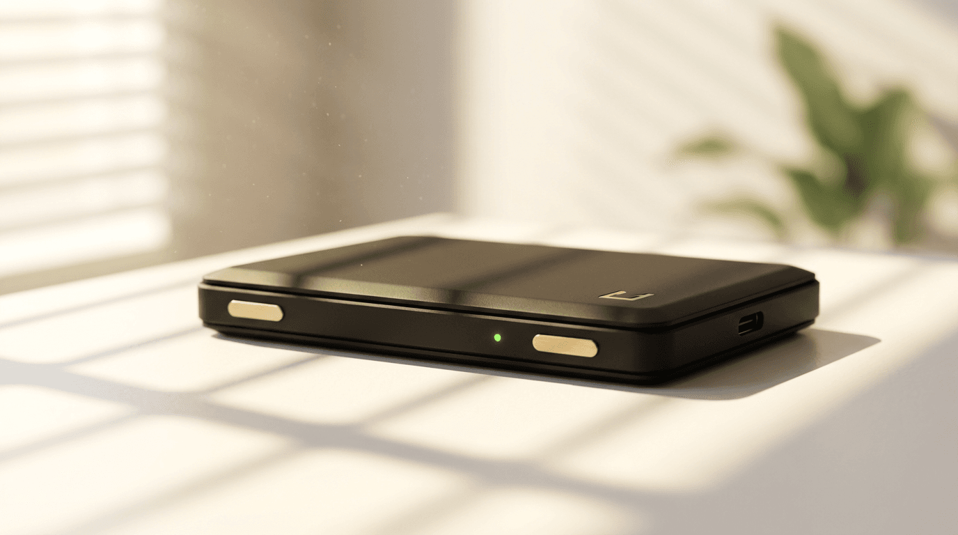 Cryptocurrency hardware wallet next to health insurance documents