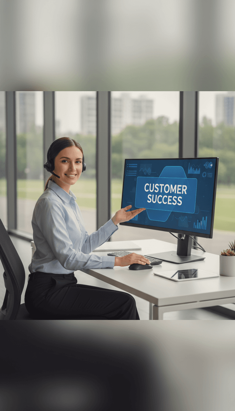 Customer service professional providing support via video call